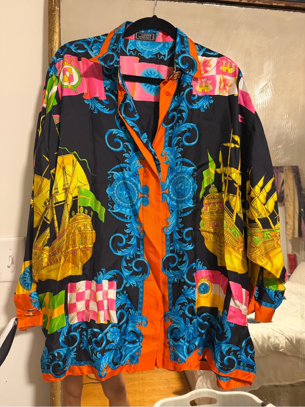 VERSACE | Baroque Print Silk blouse